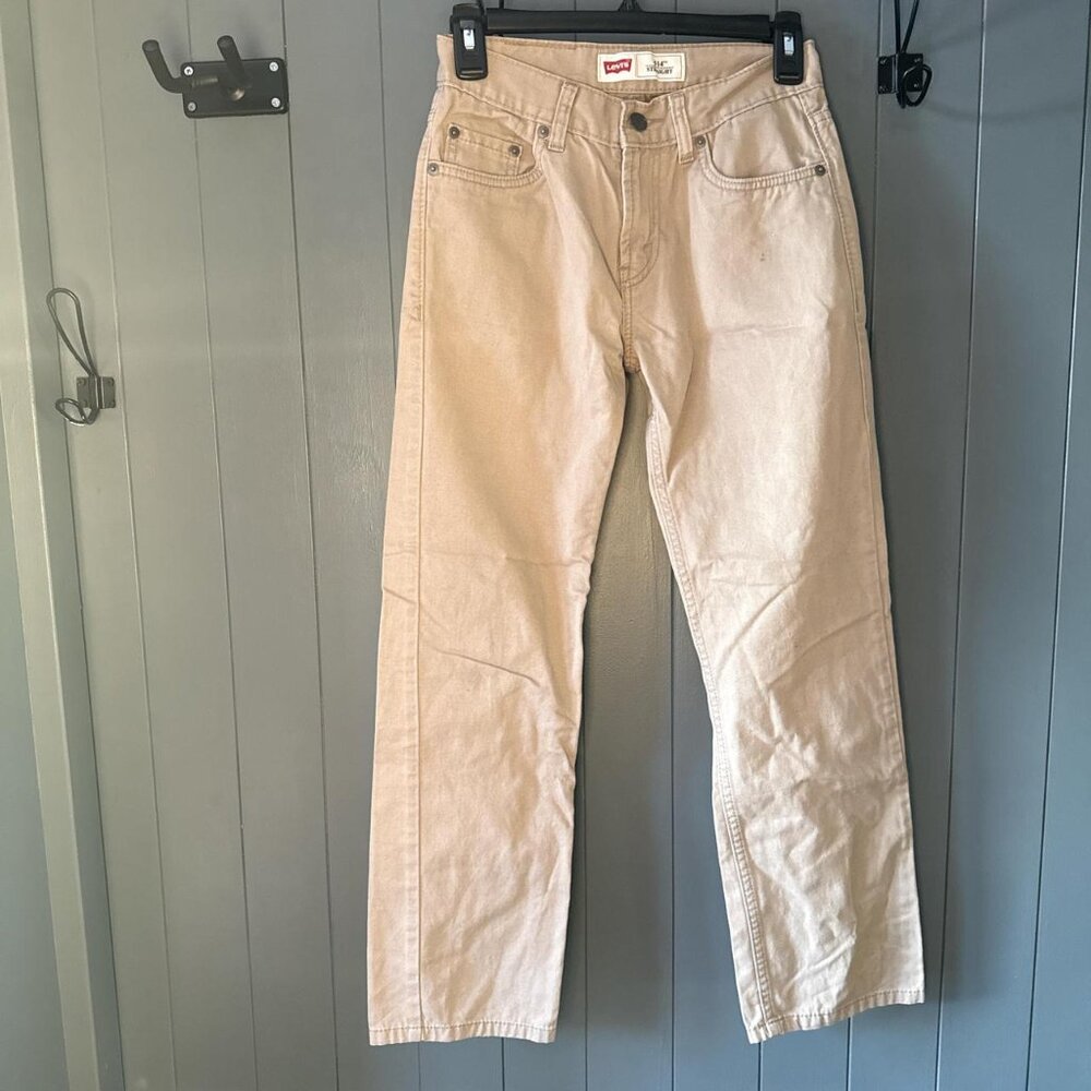 Levi's cream straight leg pants. Says 27, but looks like it would fit a 0/2